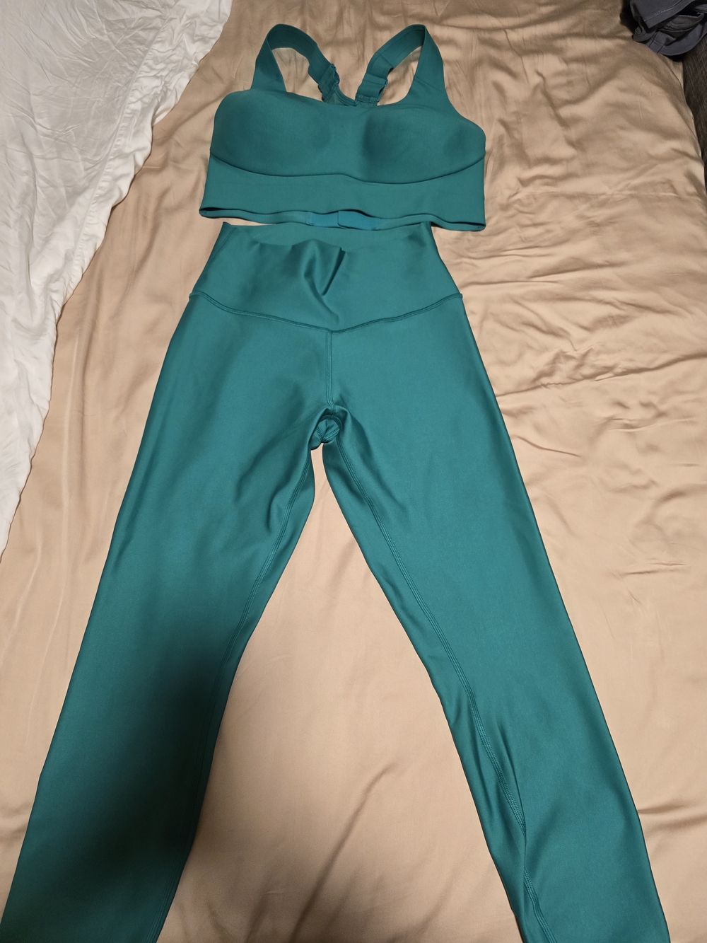 ALO Yoga Teal High-Waist Leggings Set